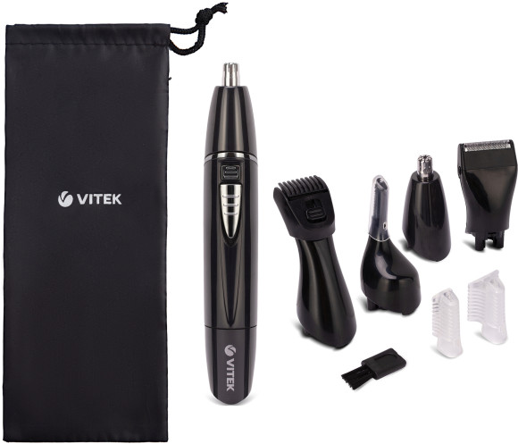 Триммер Vitek VT-2545 черный (насадок в компл:4шт)