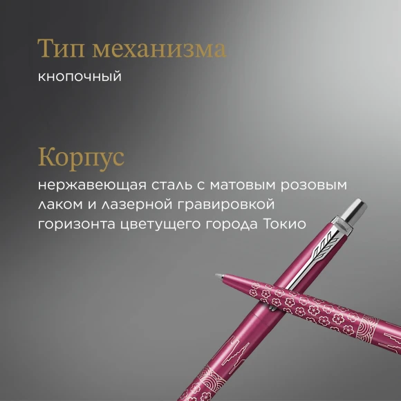 Ручка шариков. Parker Jotter Global Icons SE Tokyo K179 (2198195) розовый M син. черн. подар.кор.