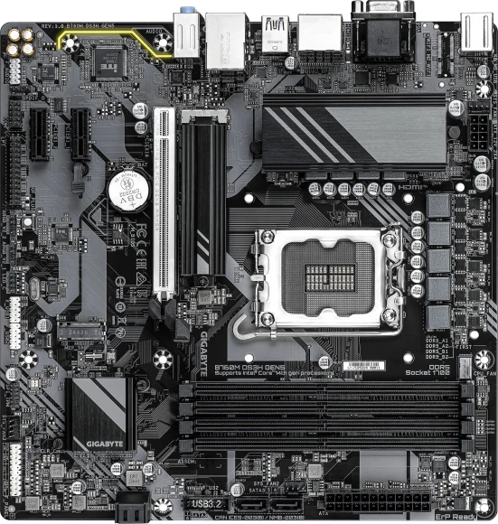 Материнская плата Gigabyte X870M A ELITE WF7 SocketAM5 AMD X870 4xDDR5 mATX AC`97 8ch(7.1) 2.5Gg RAID+HDMI
