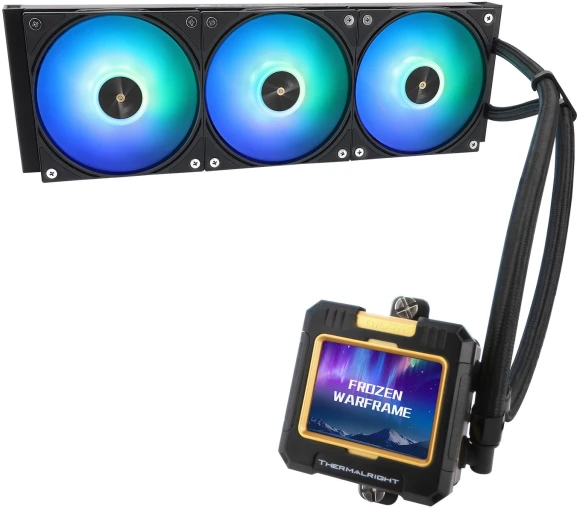 Система водяного охлаждения Thermalright Frozen Warframe 360 ARGB Soc-AM5/AM4/1200/1700/1851 черный 4-pin 29.8dB Al LCD Ret (F-WFRAME-360-BL-ARGB) Система водяного охлаждения Thermalright Frozen Warframe 360 ARGB Soc-AM5/AM4/1200/1700/1851 черный 4-pin 29.8dB Al LCD Ret (F-WFRAME-360-BL-ARGB)