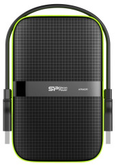 Жесткий диск Silicon Power USB3.0 2TB SP020TBPHDA60S3K A60 SP020TBPHDA60S3K Armor 2.5" черный/зеленый