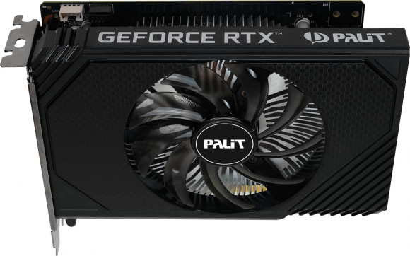 Видеокарта Palit PCI-E 4.0 PA-RTX3050 STORMX OC NVIDIA GeForce RTX 3050 6Gb 96bit GDDR6 1042/14000 DVIx1 HDMIx1 DPx1 HDCP Ret