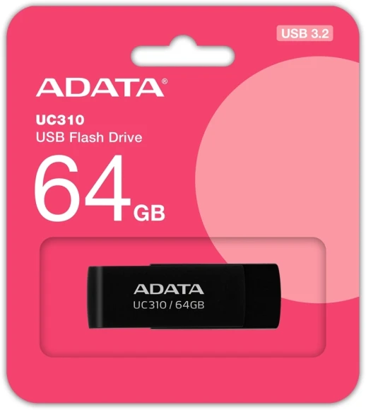 Флеш Диск A-Data 64GB UC310 UC310-64G-RBK USB3.2 черный Флеш Диск A-Data 64GB UC310 UC310-64G-RBK USB3.2 черный