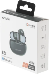 Гарнитура вкладыши A4Tech 2Drumtek B20 TWS белый беспроводные bluetooth в ушной раковине (B20 GRAYISH WHITE)