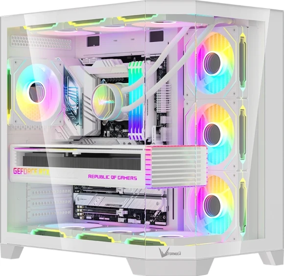 Корпус Formula Crystal Z6 Floe белый без БП ATX 2xUSB3.0 audio bott PSU