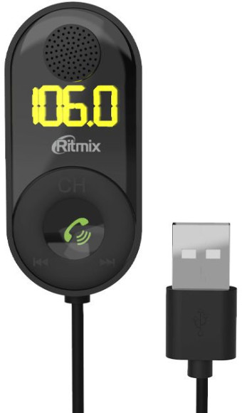 Автомобильный FM-модулятор Ritmix FMT-B400 черный MicroSD BT USB (80000850) Автомобильный FM-модулятор Ritmix FMT-B400 черный MicroSD BT USB (80000850)