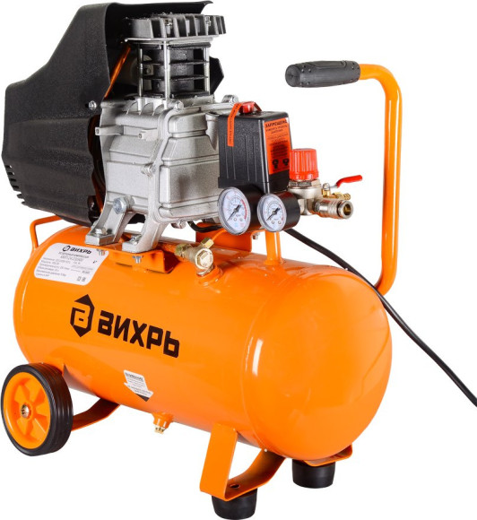 Компрессор поршневой Вихрь КМП-24/230АМ масляный 230л/мин 24л 1600Вт оранжевый Компрессор поршневой Вихрь КМП-24/230АМ масляный 230л/мин 24л 1600Вт оранжевый