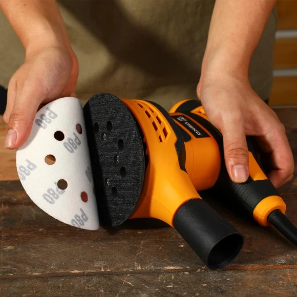 Эксцентриковая шлифмашина Deko DKG350 350Вт D125мм (063-4263) Эксцентриковая шлифмашина Deko DKG350 350Вт D125мм (063-4263)