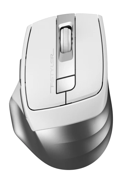 Мышь A4Tech Fstyler FG35 серебристый/белый оптическая 2000dpi беспров. USB 6but (FG35 SILVER)