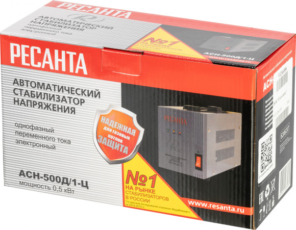 Стабилизатор напряжения Ресанта АСН-500Д/1-Ц 0.5кВА однофазный серый (63/6/37)