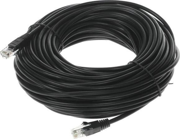 Патч-корд Buro UTP 4 пары cat.5E CCA molded 25м черный RJ-45 (m)-RJ-45 (m)