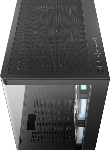 Корпус Deepcool CG380U 3F черный без БП mATX 6x120mm 3x140mm 2xUSB3.0 audio bott PSU