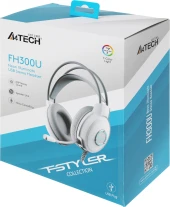 Наушники с микрофоном A4Tech Fstyler FH300U белый 2м мониторные USB оголовье (FH300U WHITE)