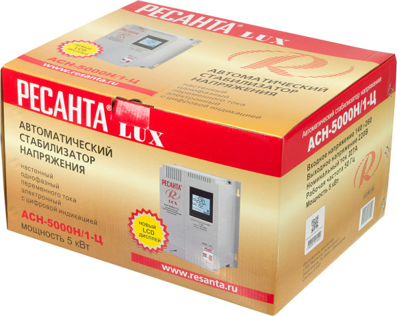 Стабилизатор напряжения Ресанта АСН-5000Н/1-Ц 5кВА однофазный серый (63/6/16) Стабилизатор напряжения Ресанта АСН-5000Н/1-Ц 5кВА однофазный серый (63/6/16)