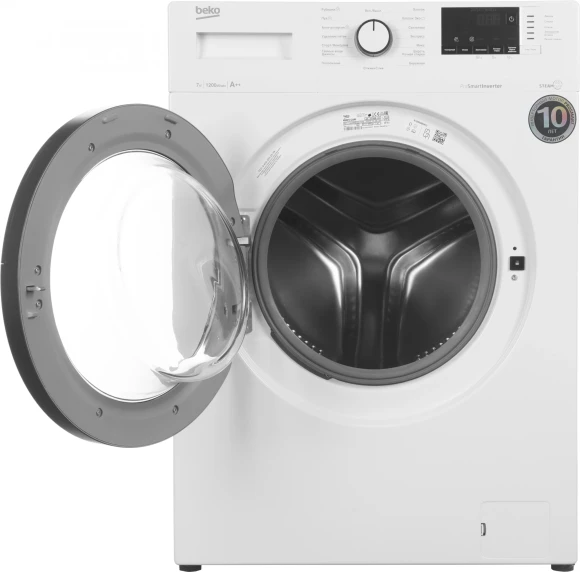 Стиральная машина Beko WSPE7H616W класс: A+++ загр.фронтальная макс.:7.5кг белый инвертор