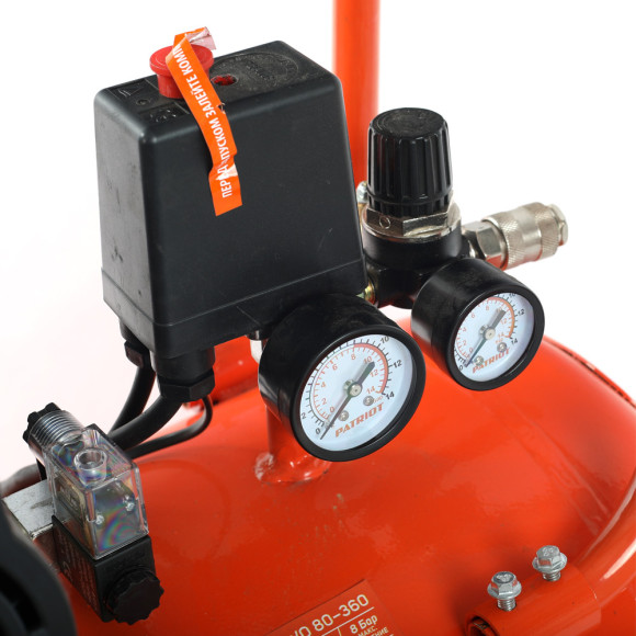 Компрессор поршневой Patriot WO 80-360 безмасляный 80л 2200Вт оранжевый Компрессор поршневой Patriot WO 80-360 безмасляный 80л 2200Вт оранжевый