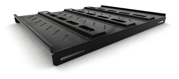 Полка стационарная Hyperline TSH3H-650-RAL9004 1U нагр.:100кг. 19" 650мм черный