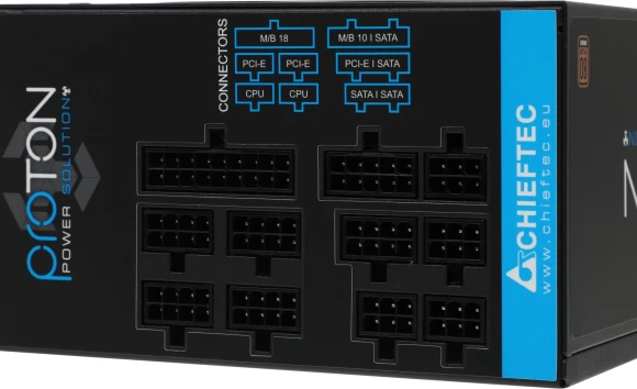 Блок питания Chieftec ATX 1000W Proton BDF-1000C 80+ bronze (20+4pin) APFC 140mm fan 9xSATA Cab Manag RTL