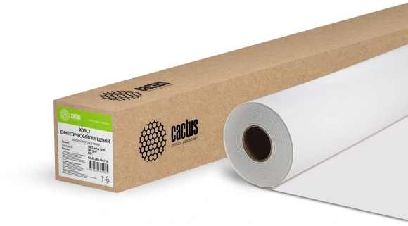 Холст Cactus CS-GC260-106730 42"(A0+) 1067мм-30м/260г/м2/белый глянцевое синтетика для струйной печати втулка:50.8мм (2") Холст Cactus CS-GC260-106730 42"(A0+) 1067мм-30м/260г/м2/белый глянцевое синтетика для струйной печати втулка:50.8мм (2")