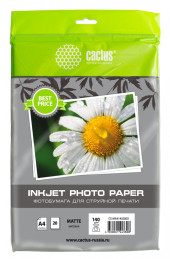 Фотобумага Cactus CS-MA414020ED A4/140г/м2/20л./белый матовое для струйной печати Фотобумага Cactus CS-MA414020ED A4/140г/м2/20л./белый матовое для струйной печати