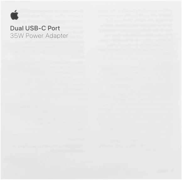 Адаптер Apple А2676 35W от бытовой электросети Адаптер Apple А2676 35W от бытовой электросети