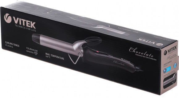 Щипцы Vitek VT-2539 CL 30Вт коричневый макс.темп.:180С покрытие:керамическое (2539-VT-01)