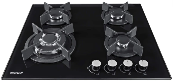 Газовая варочная поверхность Weissgauff HGG 640 BGV черный Газовая варочная поверхность Weissgauff HGG 640 BGV черный