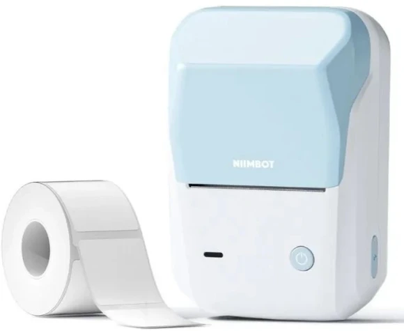 Термопринтер Niimbot B1 (1746797) 203dpi 50мм/с/USB/BT для печ.этик. голубой Термопринтер Niimbot B1 (1746797) 203dpi 50мм/с/USB/BT для печ.этик. голубой