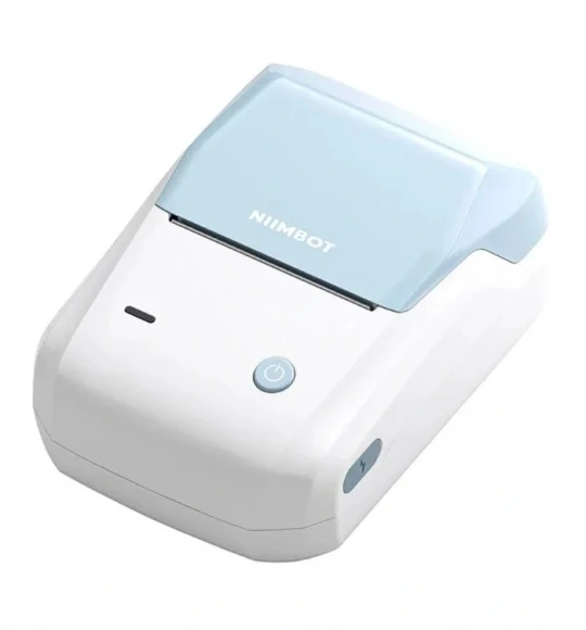 Термопринтер Niimbot B1 (1746797) 203dpi 50мм/с/USB/BT для печ.этик. голубой Термопринтер Niimbot B1 (1746797) 203dpi 50мм/с/USB/BT для печ.этик. голубой
