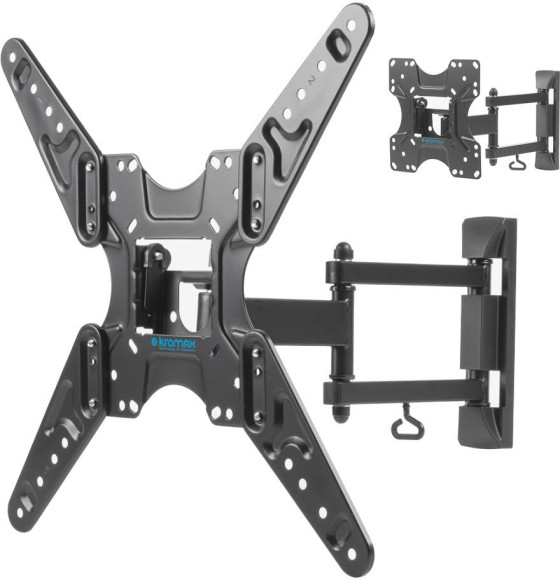 Кронштейн для телевизора Kromax OPTIMA-414 черный 20"-55" макс.30кг настенный поворотно-выдвижной и наклонный