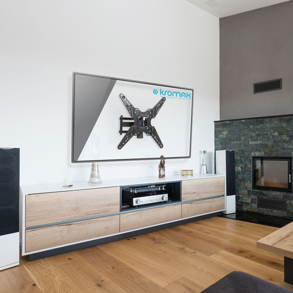 Кронштейн для телевизора Kromax OPTIMA-414 черный 20"-55" макс.30кг настенный поворотно-выдвижной и наклонный