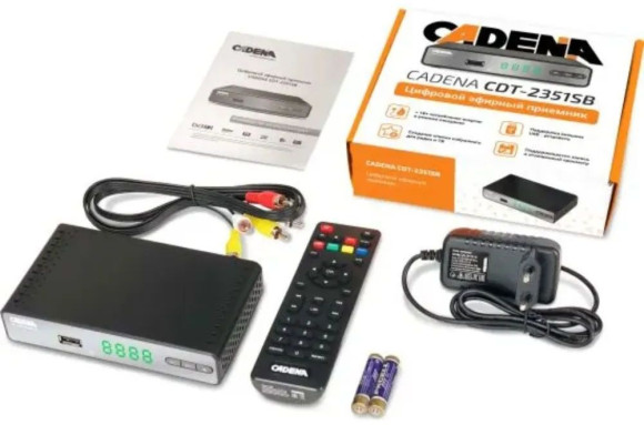 Ресивер DVB-T2 Cadena CDT-2351SB черный Ресивер DVB-T2 Cadena CDT-2351SB черный