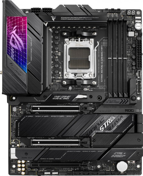 Материнская плата Asus ROG STRIX X670E-E GAMING WIFI Socket AM5 AMD X670 4xDDR5 ATX AC`97 8ch(7.1) 2.5Gg RAID+HDMI+DP Материнская плата Asus ROG STRIX X670E-E GAMING WIFI Socket AM5 AMD X670 4xDDR5 ATX AC`97 8ch(7.1) 2.5Gg RAID+HDMI+DP