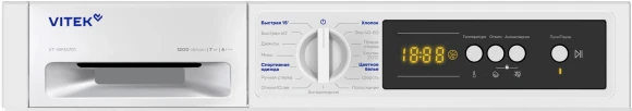 Стиральная машина Vitek VT-WMA701 класс:A+++ загрузка до 7кг отжим:1200об/мин белый
