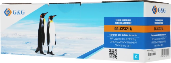 Картридж лазерный G&G GG-CE321A голубой (1300стр.) для HP LJ Pro CP1525n/CP1525nw/CM1415fn MFP/CM1415fnw MFP Картридж лазерный G&G GG-CE321A голубой (1300стр.) для HP LJ Pro CP1525n/CP1525nw/CM1415fn MFP/CM1415fnw MFP