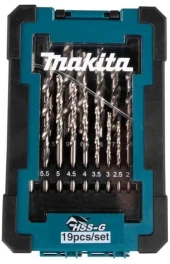 Набор сверл Makita D-78352 по металлу (19пред.) для шуруповертов/дрелей Набор сверл Makita D-78352 по металлу (19пред.) для шуруповертов/дрелей