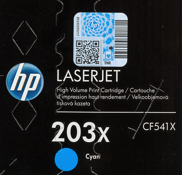Картридж лазерный HP 203X CF541X голубой бар.в компл. (2500стр.) для HP M254/280/281 Картридж лазерный HP 203X CF541X голубой бар.в компл. (2500стр.) для HP M254/280/281