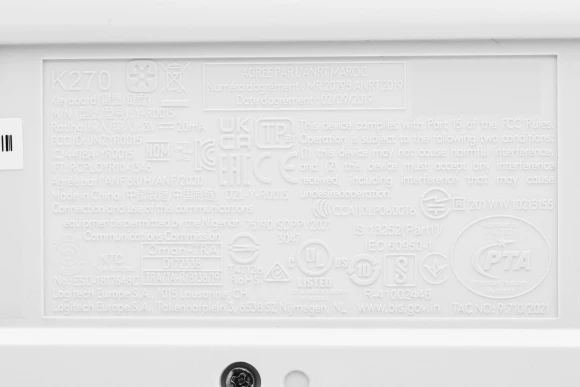 Клавиатура Logitech K270 черный/белый USB беспроводная Multimedia (920-003058)