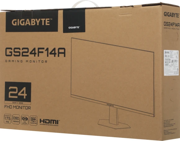 Монитор Gigabyte 23.8" GS24F14A черный IPS LED 16:9 HDMI матовая 400cd 178гр/178гр 1920x1080 144Hz DP FHD 3.16кг Монитор Gigabyte 23.8" GS24F14A черный IPS LED 16:9 HDMI матовая 400cd 178гр/178гр 1920x1080 144Hz DP FHD 3.16кг
