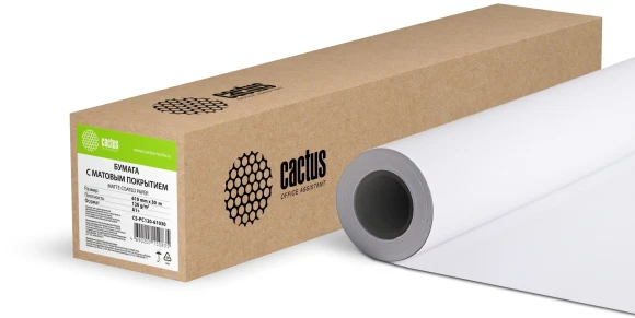 Бумага Cactus CS-PC120-61030 24"(A1) 610мм-30м/120г/м2/белый матовое универсальная (с покрытием) втулка:50.8мм (2") (упак.:1рул) Бумага Cactus CS-PC120-61030 24"(A1) 610мм-30м/120г/м2/белый матовое универсальная (с покрытием) втулка:50.8мм (2") (упак.:1рул)
