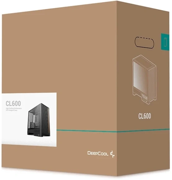 Корпус Deepcool CL600 черный/коричневый без БП ATX 4x120mm 5x140mm 2xUSB3.0 audio bott PSU