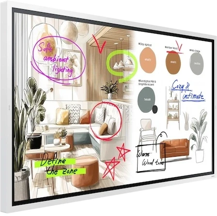 Панель Samsung 65" Электронный флипчарт WM65FX белый VA LED 6.7ms 16:9 HDMI M/M матовая 450cd 178гр/178гр 3840x2160 4K USB 39.7кг