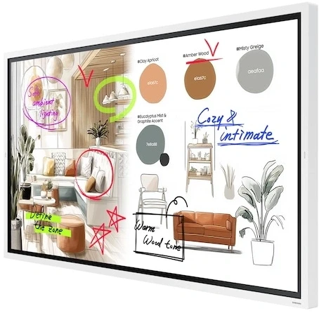 Панель Samsung 65" Электронный флипчарт WM65FX белый VA LED 6.7ms 16:9 HDMI M/M матовая 450cd 178гр/178гр 3840x2160 4K USB 39.7кг