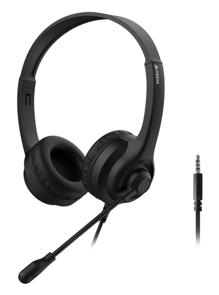 Наушники с микрофоном A4Tech HS-8i черный 1.8м накладные оголовье Наушники с микрофоном A4Tech HS-8i черный 1.8м накладные оголовье