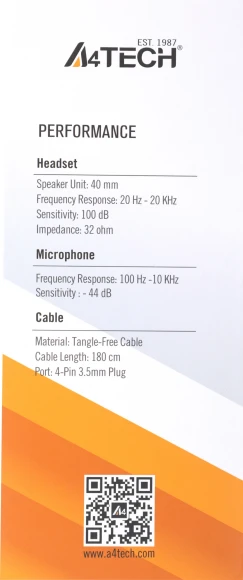 Наушники с микрофоном A4Tech HS-8i черный 1.8м накладные оголовье Наушники с микрофоном A4Tech HS-8i черный 1.8м накладные оголовье
