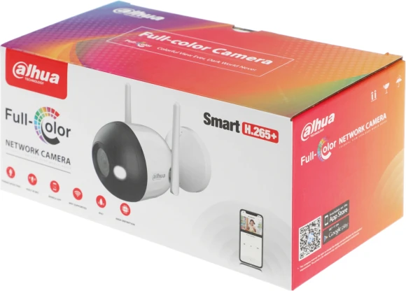 Камера видеонаблюдения IP Dahua DH-IPC-F2CP-LED-0280B Wi-Fi 2.8-2.8мм цв. корп.:белый/черный