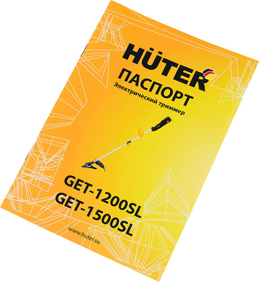 Триммер электрический Huter GET-1500SL 1500Вт разбор.штан. реж.эл.:леска/нож