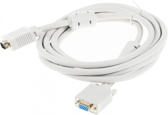 Кабель-удлинитель Ningbo VGA (m) VGA (f) 3м феррит.кольца серый Кабель-удлинитель Ningbo VGA (m) VGA (f) 3м феррит.кольца серый