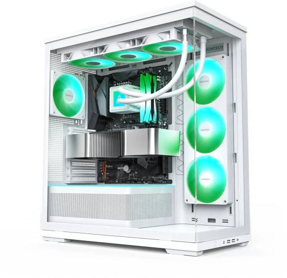 Корпус Montech TG3 белый без БП ATX 8x120mm 4x140mm 2xUSB3.0 audio bott PSU