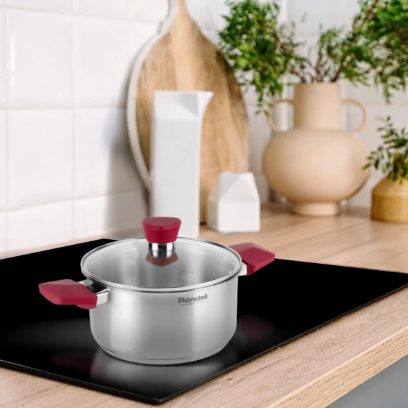 Кастрюля Rondell Strike RDS-813 2л. d=18см (с крышкой) стальной